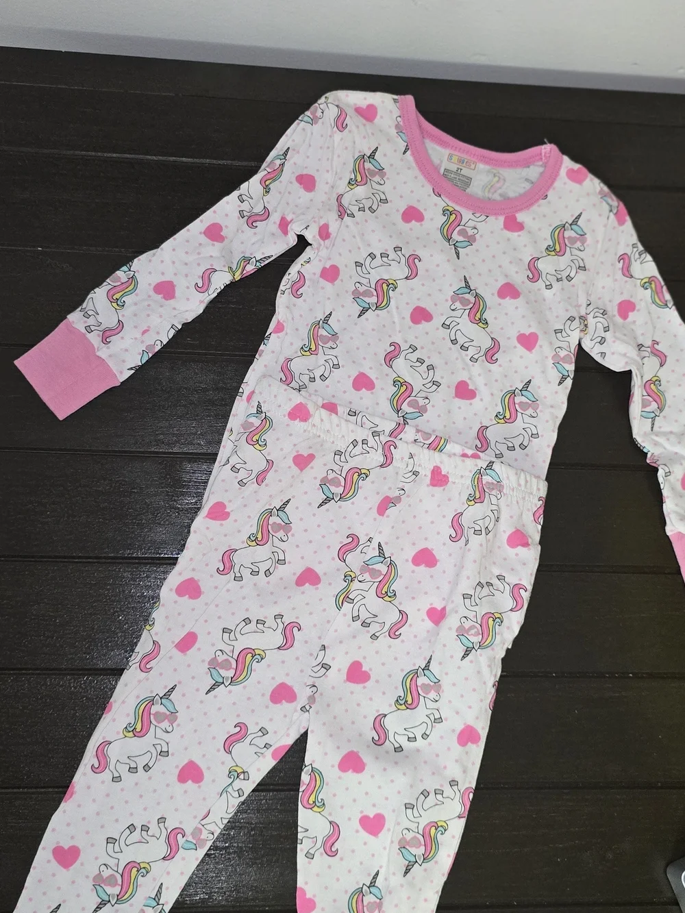 UGG White and Pink Unicorn Kids Pajama Set